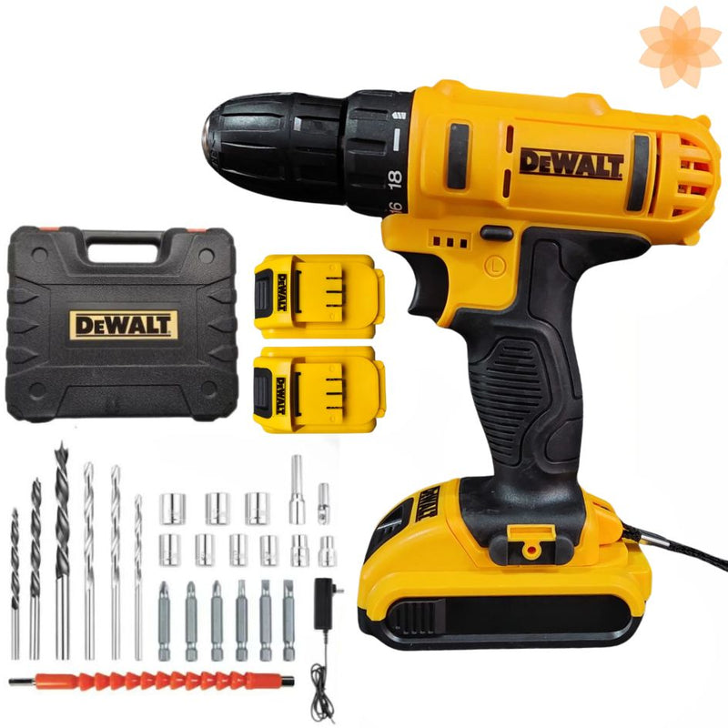 Taladro Dewalt™- Inalámbrico y Compacto + Bateria EXTRA GRATIS