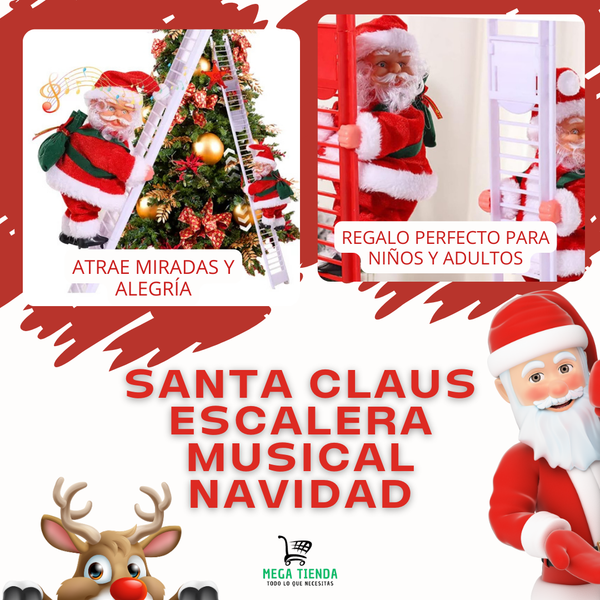 Santa Claus Escalera Musical Navidad