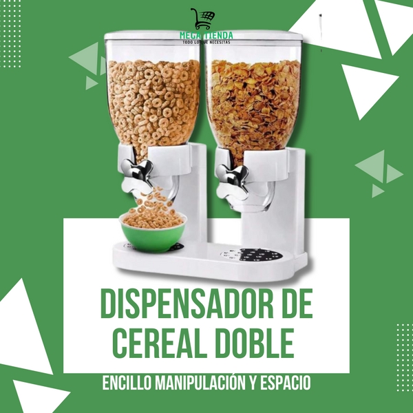 Dispensador De Cereal Doble - Sencillo Manipulación y Espacio