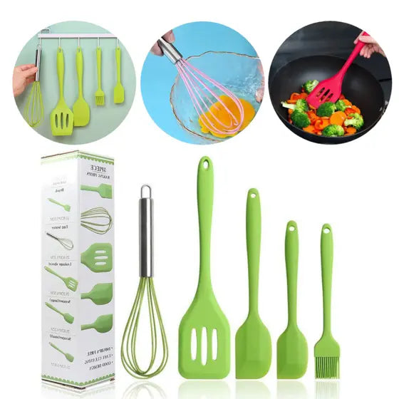 5 Utensilios Cocina Silicon Color Azar