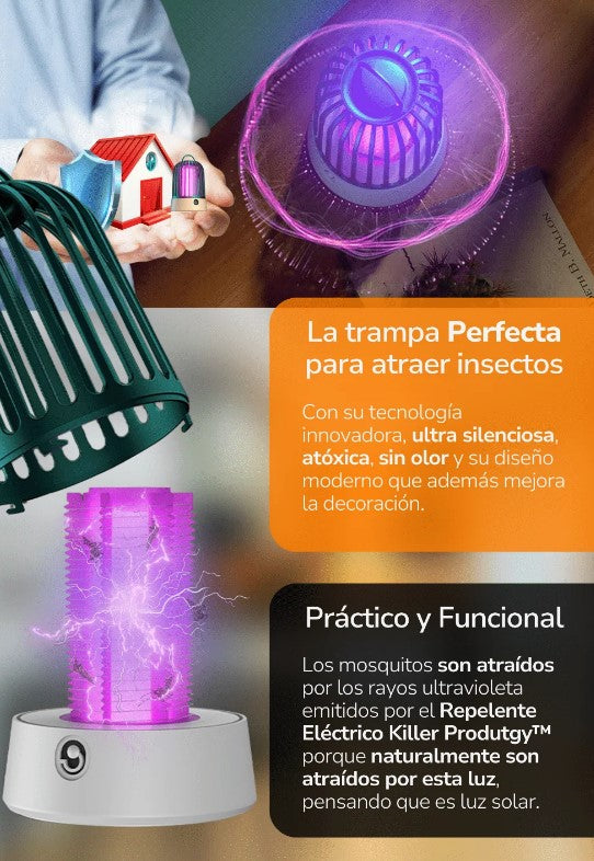 Lámpara Luz UV Repelente Mata Mosquitos