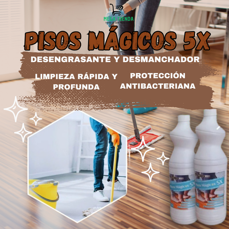 Pisos Magic Clean Desengrasante - 5X MÁS LIMPIOS